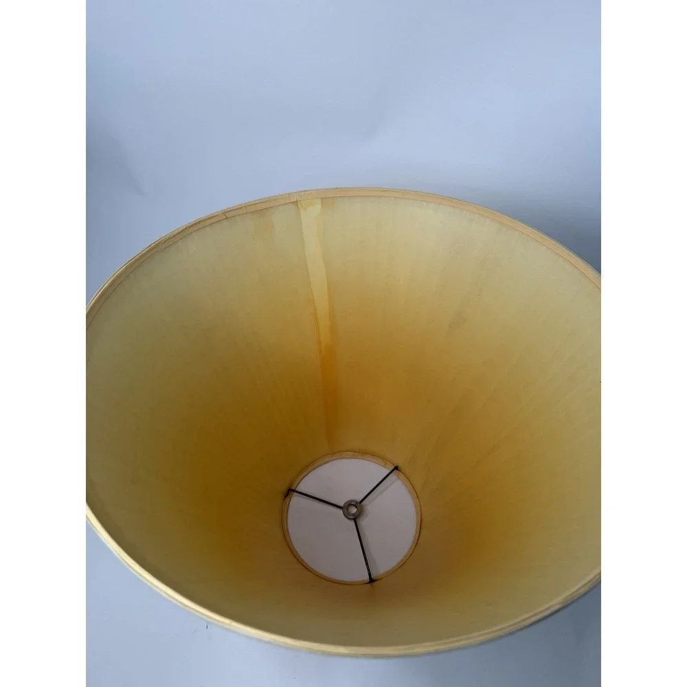 Vintage Ivory Pleated Fabric Large Lamp Shade 12x16